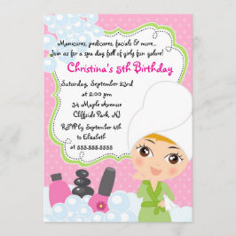 Invitación linda de la fiesta de cumpleaños del