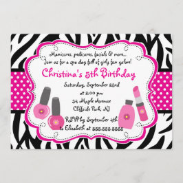 Invitación linda de la fiesta de cumpleaños del
