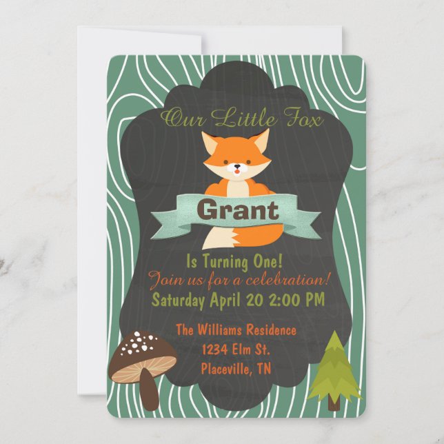 Invitación linda de la fiesta de cumpleaños del (Anverso)
