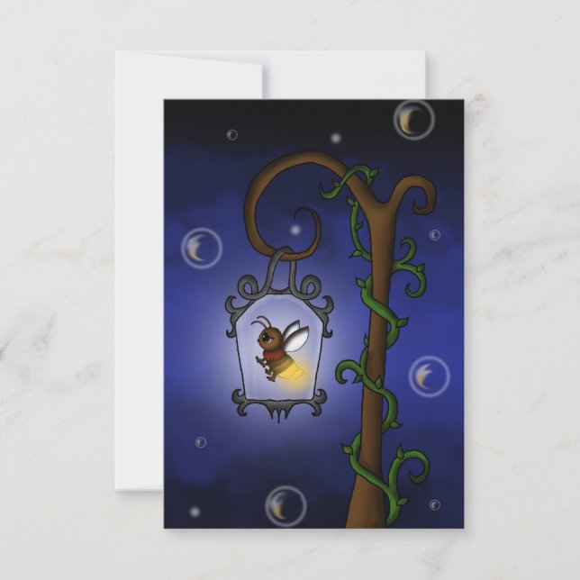 invitación linda de la luciérnaga (Anverso)