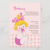 Invitación linda de la niña