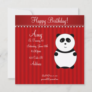 Invitación linda de la panda