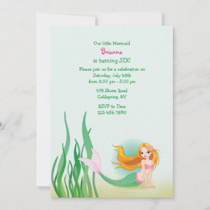 Invitación linda de la sirena