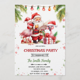 Invitación linda de Navidad en julio