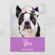 Invitación linda del acontecimiento de Frenchie