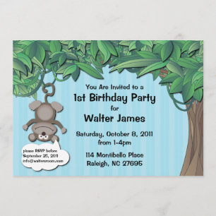 Invitación linda del azul de la fiesta de