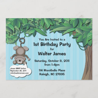 Invitación linda del azul de la fiesta de