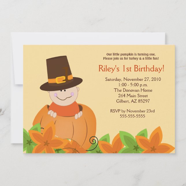 Invitación linda del cumpleaños de la acción de (Anverso)