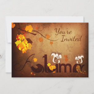 Invitación linda del cumpleaños de la caída del