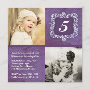 Invitación linda del cumpleaños de las niñas del