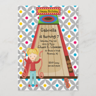 Invitación linda del cumpleaños de los chicas de