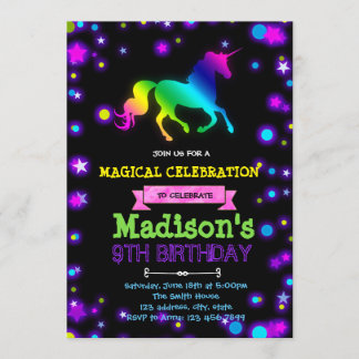 Invitación linda del cumpleaños del fiesta del