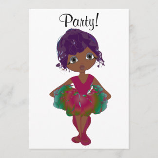 Invitación linda del fiesta de la bailarina