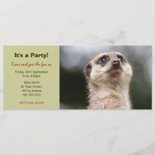 Invitación linda del fiesta de Meerkat
