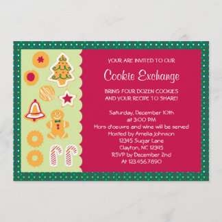 Invitación linda del intercambio de la galleta
