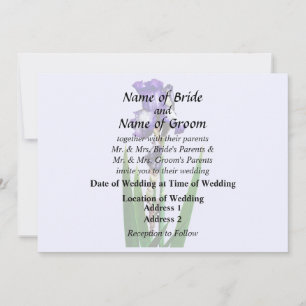 Invitación Linda Iris Púrpura