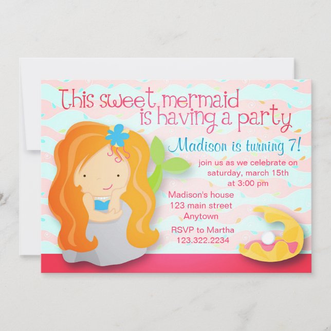 Invitación linda moderna de la fiesta de (Anverso)