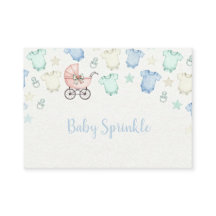 Invitación linda para baby shower Ropa de bebé pas