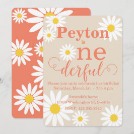 Invitación linda para el primer cumpleaños con mar