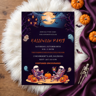 Invitación linda para fiesta de Halloween