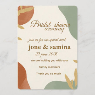 Invitación linda para la ducha nupcial