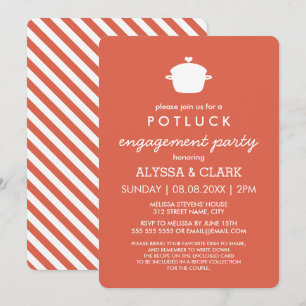 Invitación linda para una fiesta de compromiso con