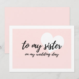 Invitación Lindo "a mi hermana el día de mi boda"