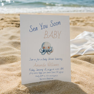Invitación Lindo Bajo El Mar Pronto Pulpo Baby Shower