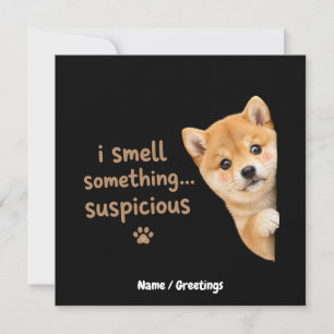 Invitación Lindo cachorro Shiba Inu divertido olor cita Kawai