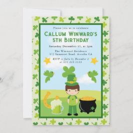 Invitación Lindo Chico Moreno Cumpleaños de Niños del Día de 