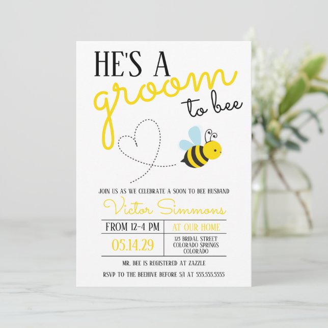 Invitación Lindo crecimiento amarillo para ducha de matrimoni (Anverso de pie)