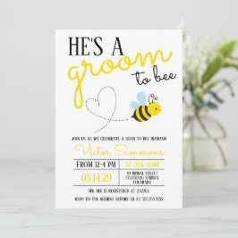 Invitación Lindo crecimiento amarillo para ducha de matrimoni