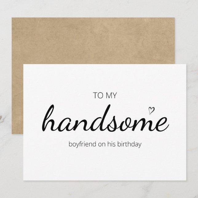 Invitación lindo cumpleaños feliz amor de novio (Anverso / Reverso)