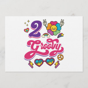 Invitación Lindo cumpleaños número 2 de un niño pequeño genia