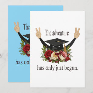 Invitación Lindo Gorro de Graduación Floral La Aventura Com
