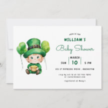 lindo leprechaun st patrics día bebé ducha