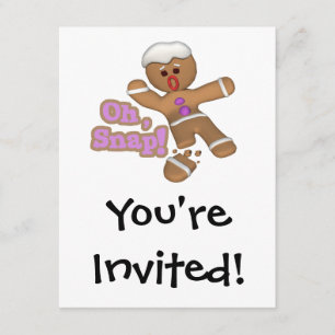 Invitación lindo oh, joder galleta de hombre de jengibre