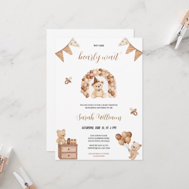 Invitación lindo, podemos esperar a que el oso pardo sea una  (Anverso/Reverso In Situ)