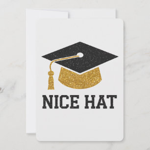 Invitación Lindo Sombrero Graduación Escuela Secundaria Unive