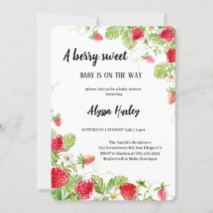 Invitación lindo STRAWBERRY BABYSHOWER INVITATION