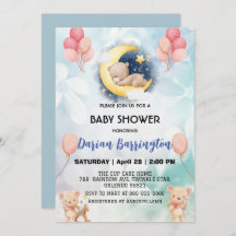 lindo teddy Bear flor globo bebé ducha fiesta