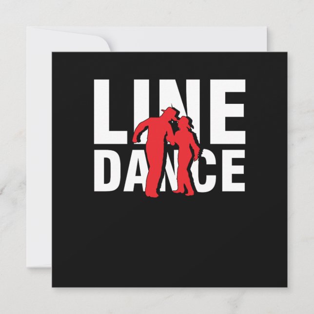 Invitación Line Dance Cowboy Line Dancing Country Music Gift (Anverso)