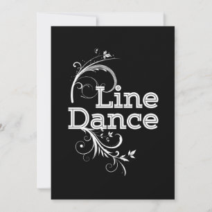 Invitación Line Dance Line Dancing Music Country Regalo de Ro