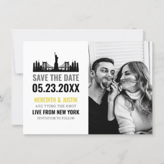 Invitación Línea aérea de Nueva York para guardar la fecha