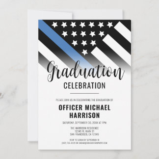 Invitación Línea Azul del Partido de Graduación de la Policía