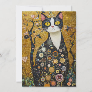 Invitación Línea celeste en oro