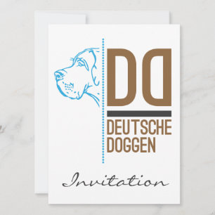 Invitación Línea de logotipo de Great Dane