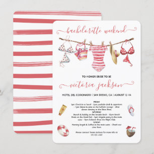 Invitación Línea de ropa de fin de semana de Bachelorette Bea