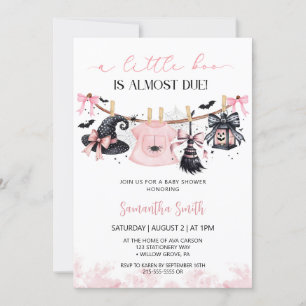 Invitación Línea de ropa de Halloween Chica Ducha para bebé