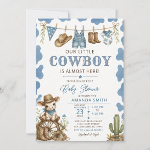 Invitación Línea de ropa de regalo para baby shower de nuestr